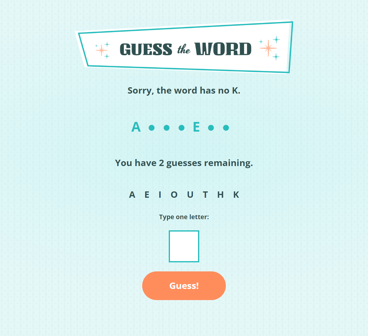 Guess the Word Game